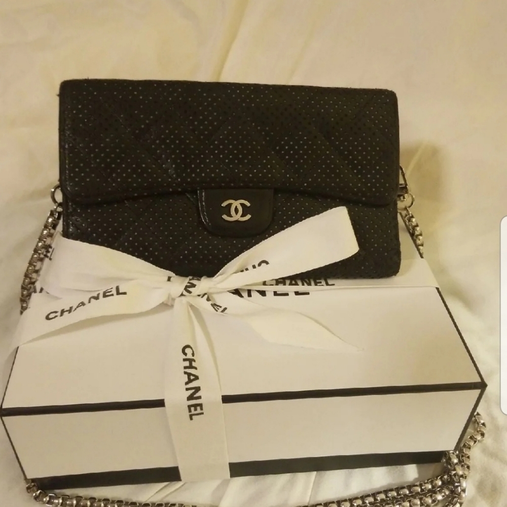 Chanel Perforated Flap Wallet (WOC)